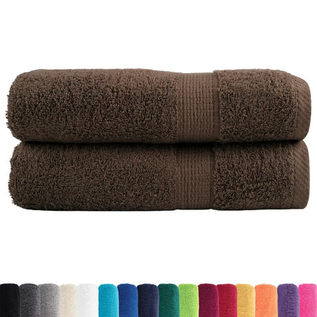 VidaXL ręczniki kąpielowe, 2 szt., 600 g m², 100x150 cm, brązowe