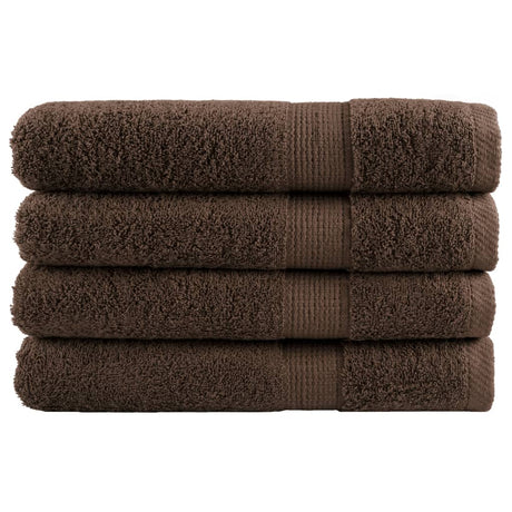 Ręczniki Vidaxx solund 4 szt. 600 g m² 100x200 cm brązowe