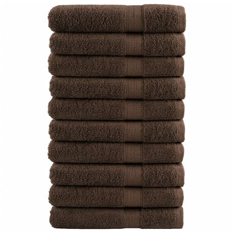 Ręczniki Vidaxx solund 10 szt. 600 g m² 100x200 cm brązowe