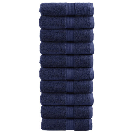 Ręczniki dla gości VidaXL solund 10 szt. 600 g m² 30x50 cm granatowe