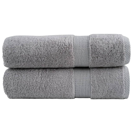 VidaXL ręczniki kąpielowe, 2 szt., 600 g m², 70x140 cm, szare