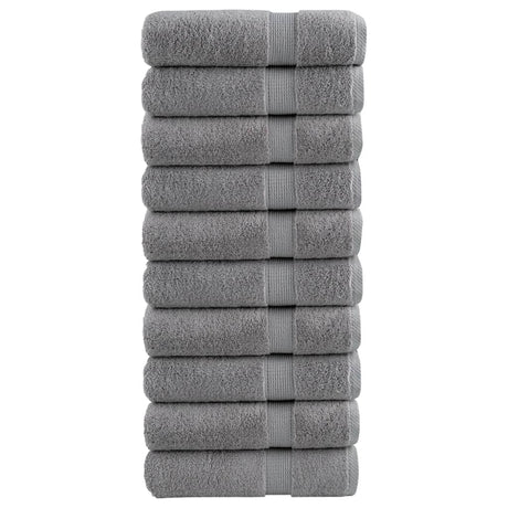 VidaXL ręczniki kąpielowe, 10 szt., 600 g m², 100x150 cm, szare