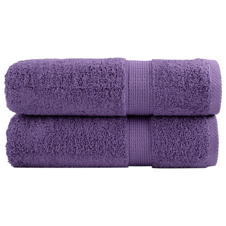 VidaXL Ręczniki SOLUND 2 szt. 600 g m² 50x100 cm fioletowe