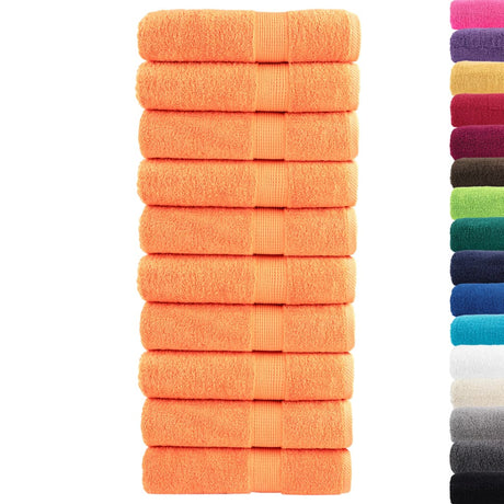 VidaXL ręczniki kąpielowe solund 10 szt. 600 g m² 70x140 cm pomarańczowe