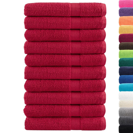 Ręczniki Vidaxx solund 10 szt. 600 g m² 100x200 cm czerwone