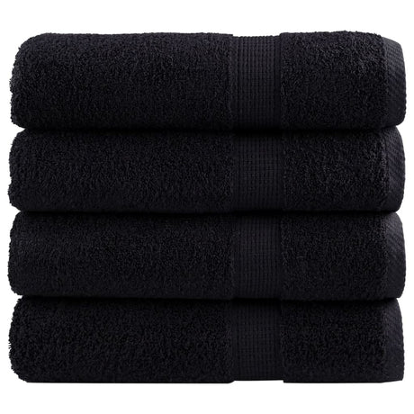 Ręczniki Vidaxx solund 4 szt. 600 g m² 50x100 cm czarne