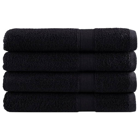 Ręczniki Vidaxx solund 4 szt. 600 g m² 100x200 cm czarne