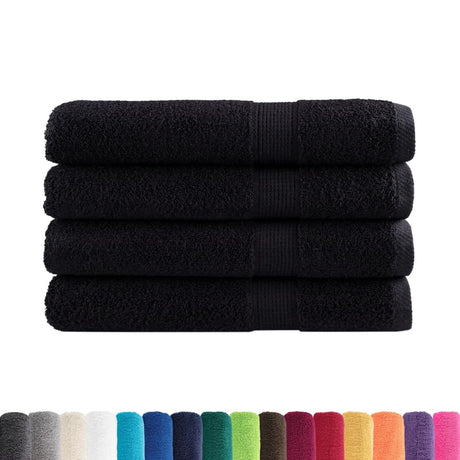 Ręczniki Vidaxx solund 4 szt. 600 g m² 100x200 cm czarne
