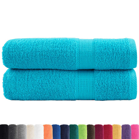 Vidaxl handdoeken solund 2 st 600 g m² 50x100 cm turquoise