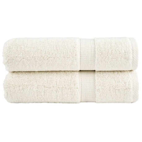 VidaXL ręczniki kąpielowe solund 2 szt. 600 g m² 70x140 cm kremowe