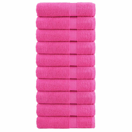 VidaXL ręczniki kąpielowe, 10 szt., 600 g m², 70x140 cm, różowe