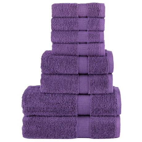 VidaXL 8-częściowy zestaw ręczników, 600 g m², fioletowy