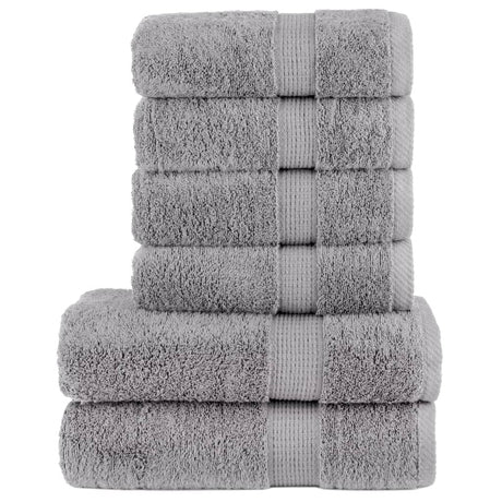 VidaXL 6-częściowy zestaw ręczników, solund, 600 g m², szary