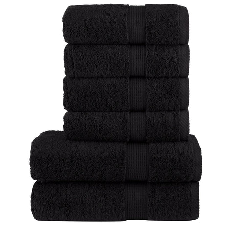 Zestaw ręczników Vidaxx, 6 części, 600 g m², czarny