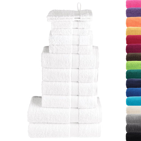 VidaXL 12-częściowy zestaw ręczników, solund, 600 g m², biały