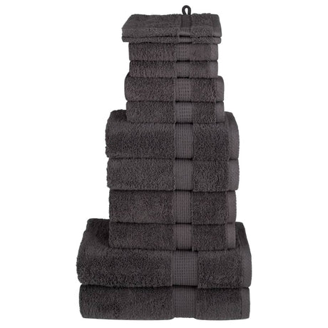 VidaXL 12-częściowy zestaw ręczników, solund, 600 g m², antracyt