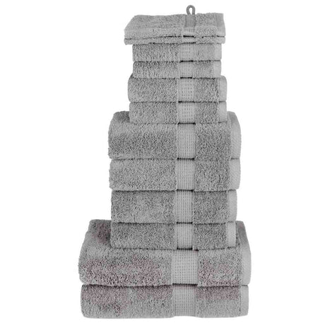 VidaXL 12-częściowy zestaw ręczników, solund, 600 g m², szary