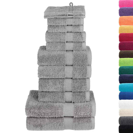 VidaXL 12-częściowy zestaw ręczników, solund, 600 g m², szary