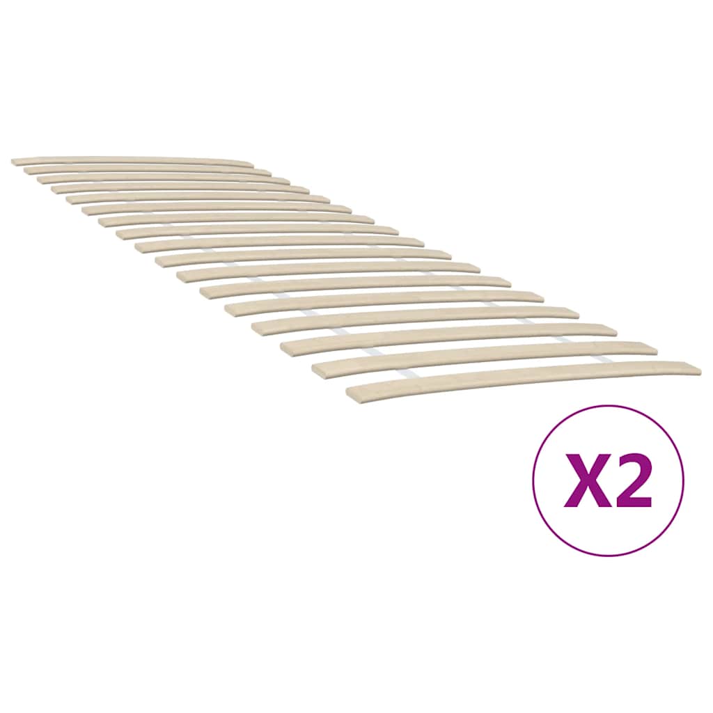 Vidaxl bedlattenvervanging met 34 latten 2 stuks 80x200 cm