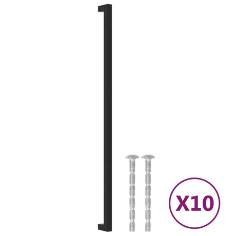 VidaXL uchwyty 10 szt. 480 mm ze stali nierdzewnej w kolorze czarnym