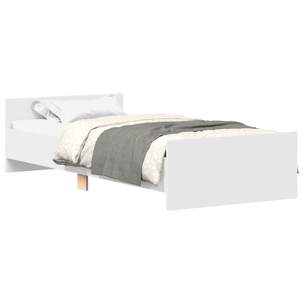 Vidaxl bedframe bewerkt hout wit 90x190 cm