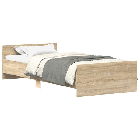 Vidaxl bedframe zonder matras hout sonoma eikenkleurig 90x190 cm