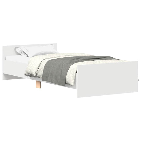 Vidaxl bedframe bewerkt hout wit 75x190 cm