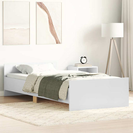 Vidaxl bedframe bewerkt hout wit 75x190 cm