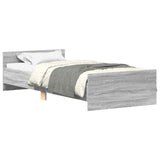 Vidaxl bedframe bewerkt hout grijs sonoma eiken 75x190 cm