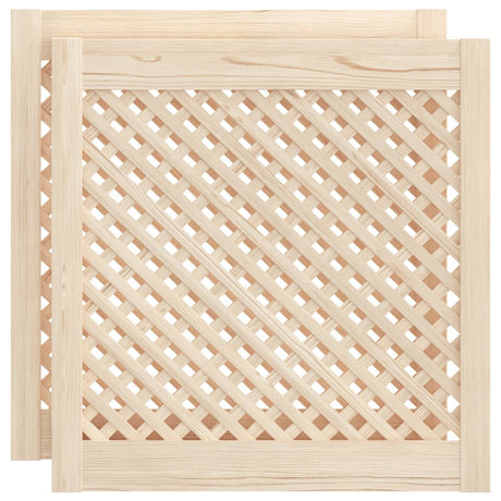 Drzwi szafki Vidaxx z listwami 2 szt. 59,5x61,5 cm lite drewno sosnowe