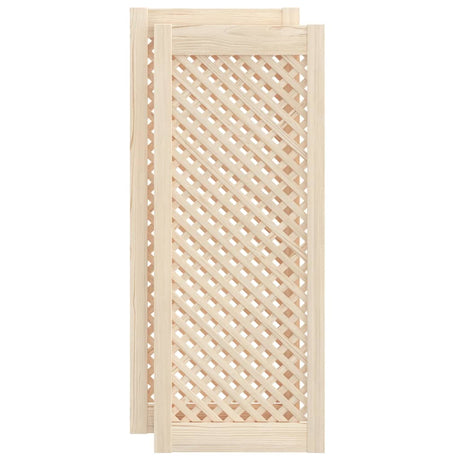 Drzwi szafki Vidaxx z listwami 2 szt. 39,5x99 cm lite drewno sosnowe