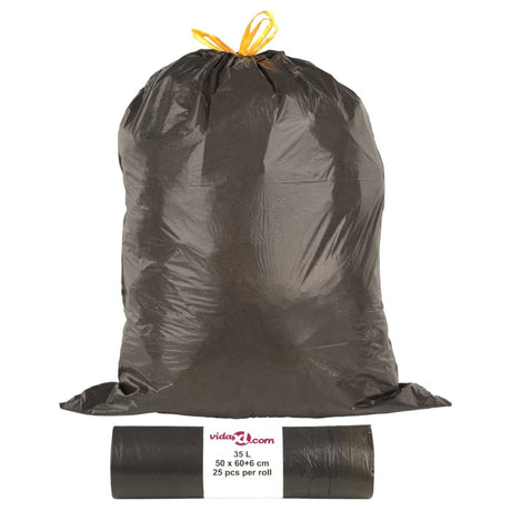Vidaxl Garbage Torby z zabójstwami losowania 250 St 35 L Czarne