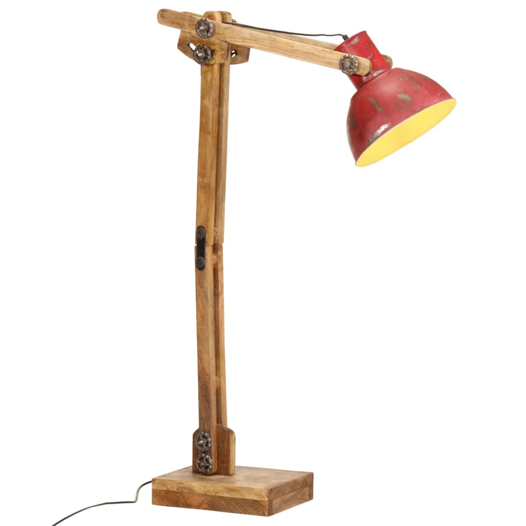 VidaXL Lampa podłogowa 25 W E27 33x25x130-150 cm wyblakła czerwona