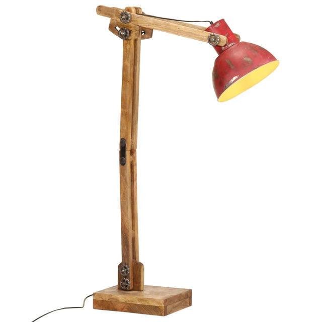 VidaXL Lampa podłogowa 25 W E27 33x25x130-150 cm wyblakła czerwona