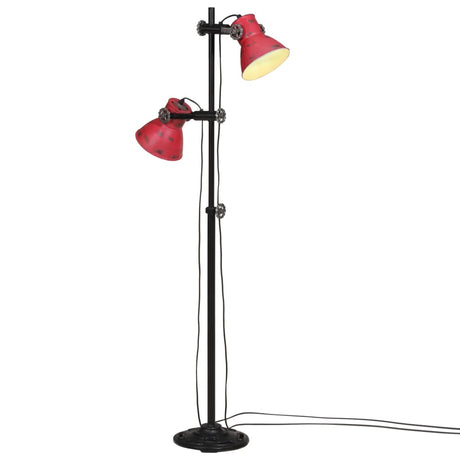 Lampa podłogowa Vidaxxl 25 w e27 25x25x90 140 cm wyblakły czerwony