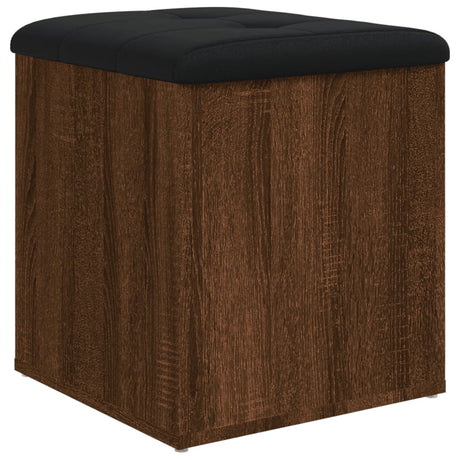 Vidaxl opbergbankje 42x42x45 cm bewerkt hout bruin eikenkleur