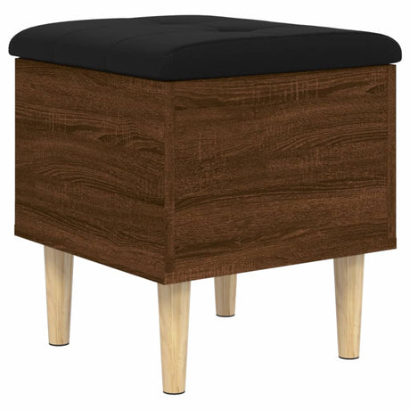 Vidaxl opbergbankje 42x42x46 cm bewerkt hout bruin eikenkleur