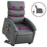 Vidaxl sta-op-massagestoel elektrisch kunstleer grijs