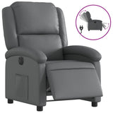 Vidaxl fauteuil verstelbaar elektrisch kunstleer grijs
