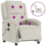 Vidaxl massagestoel elektrisch verstelbaar fluweel crèmekleurig