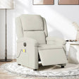 Vidaxl massagestoel elektrisch verstelbaar fluweel crèmekleurig