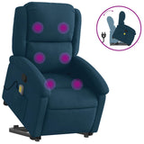 Vidaxl sta-op-massagestoel verstelbaar fluweel blauw