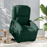 Vidaxl sta-op-stoel elektrisch fluweel donkergroen
