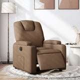 Vidaxl fauteuil verstelbaar elektrisch stof bruin