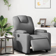 Vidaxl fauteuil verstelbaar elektrisch kunstleer grijs