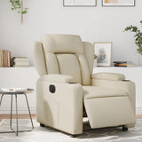 Vidaxl fauteuil elektrisch verstelbaar kunstleer crèmekleurig