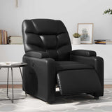 Vidaxl fauteuil elektrisch verstelbaar kunstleer zwart
