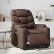 Vidaxl fauteuil verstelbaar elektrisch kunstleer bruin
