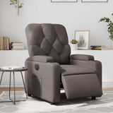 Vidaxl fauteuil verstelbaar elektrisch kunstleer bruin
