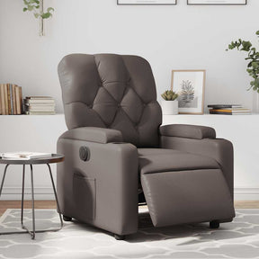 Vidaxl fauteuil verstelbaar elektrisch kunstleer bruin